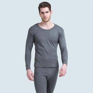 Mannen Thermisch Ondergoed Mannen Lange Onderbroek Set Effen Kleur 2023 Herfst Winter Warm Houden Pakken Dunne Fleece Mannelijke Casual Homewear