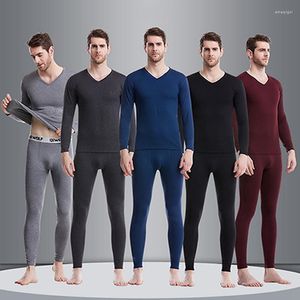 Sous-vêtements thermiques pour hommes Ensembles pour hommes Automne Hiver Caleçons longs Collants respirants Hommes Thermiques pour pantalons Hauts