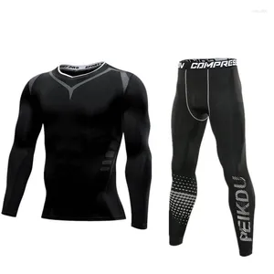 Sous-vêtements thermiques pour hommes combinés pour hommes printemps automne d'hiver thermo sporting fitness fitness mâle extension long johns shapers Tracksuits