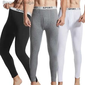 Ropa interior térmica para hombres Ropa interior térmica para hombres Ropa interior larga Johns 2022 Otoño Invierno Pantalones de fondo Calzoncillos cálidos Legging TightL231011