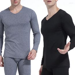 Sous-vêtements thermiques masculins hommes hiver longs johns top top v cou de cou gardent au chaud pour le Canada russe et européen