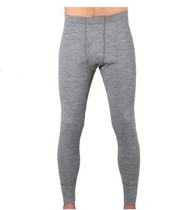 Sous-vêtements thermiques pour hommes Hommes 100% laine mérinos pantalons longs sous-vêtements hommes laine mérinos couche de base homme laine mérinos bas thermique hommes Leggings 231220