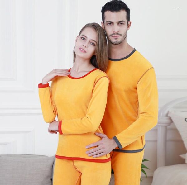 Ropa interior térmica para hombres conjuntos para hombres para hombres invierno cálido long jotas gruesas lana de vellón de terciopelo