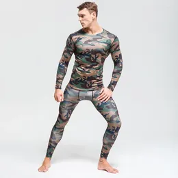 Sous-vêtements thermiques masculins MMA 2024 Compression sportive Suit long et collants de base d'entraînement automne / hiver pour femmes