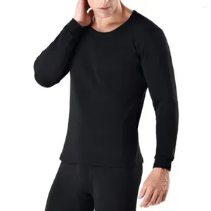 Thermisch ondergoed voor heren Open Kruisbroek Set Winter Heren Warm Slim Fit elastische pyjama voor homewear