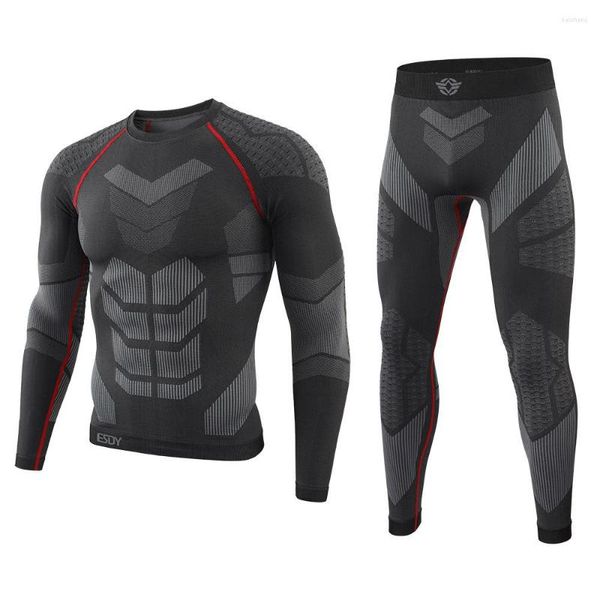 Ropa interior térmica para hombre, traje deportivo sin costuras para Fitness, Yoga, invierno, cálido, para correr, esquí, senderismo, motorista, Calzoncillos largos tácticos Themal