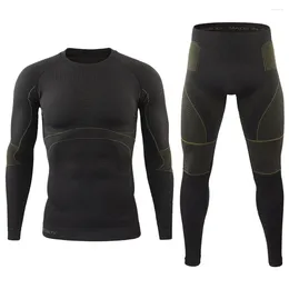 Sous-vêtement thermique sans couture pour hommes, ensemble tactique serré, vêtements d'hiver, fonction respirante, entraînement, cyclisme, longs Johns