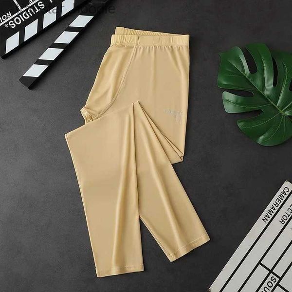 Sous-vêtements thermiques pour hommes Sexy hommes Transparent glace soie Ultra-mince Transparent thermique Leggings longs Johns salon pantalons serrés sous-vêtements L231130