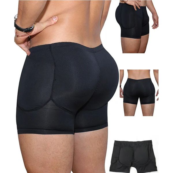 Sous-vêtements thermiques pour hommes Shapewear hommes corps Shaper hanche Pad remplissage bout à bout constructeur faux cul rembourré culottes Shorts mâle grande taille S6XL 231212