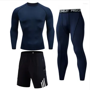 Sous-vêtements thermiques pour hommes, collants de Jogging à Compression de couleur unie, couche de Base de sport chaude, combinaison longue longue, survêtement XXXXL