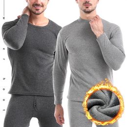 Sous-vêtements thermiques pour hommes Ensemble de sous-vêtements thermiques pour hommes hiver Thermos sous-vêtements longs Johns hauts hiver hommes épais polaire vêtements thermiques ensemble de pyjamas 231018