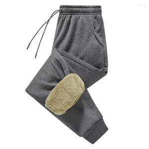 Sous-vêtements thermiques pour hommes épaississement costume pour hommes ensemble de pyjama d'hiver en peluche épaisse avec sweat-shirt à col rond pantalon à cordon 2 pièces pour bande de cheville