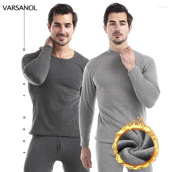 Ropa interior térmica para hombre VARSANOL algodón para hombre Calzoncillos largos para hombre invierno conjuntos térmicos gruesos ropa para hombre mantener caliente 3XL