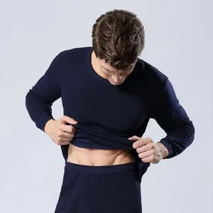 Thermisch ondergoed voor heren Winterkleding Heren Warme lange onderbroek Sexy zwarte sets Plus Velet voor mannen