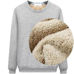 Roupa íntima térmica masculina inverno manter roupa íntima quente casual cor sólida lã moletom forro de lã suéter roupa íntima térmica pulôver tops 231130
