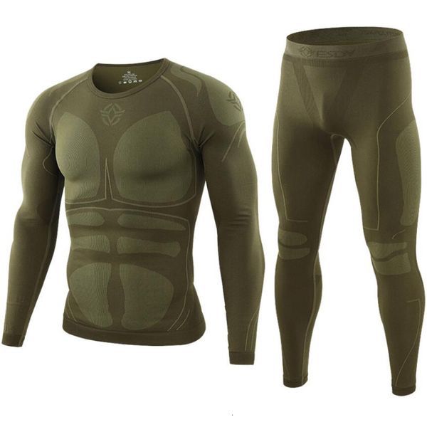 Ropa interior térmica para hombre, conjuntos de Calzoncillos largos de invierno para hombre, ropa deportiva a prueba de viento para exteriores, ropa deportiva de alta calidad, estilo militar 230109