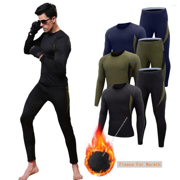 Sous-vêtement thermique homme hiver hommes ensemble Compression polaire Sport homme chemises chaudes Leggings hommes vêtements longs Johns ensembles