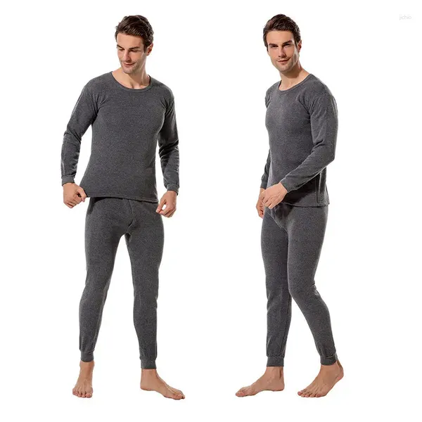 Sous-vêtement thermique pour hommes, ensembles d'hiver pour hommes, vêtements thermiques longs en velours épais, solide, vente en gros, ensemble de maison