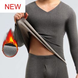 Ropa interior térmica para hombres Ropa interior térmica de invierno Camisa para hombres con cuello en V Fleece Baselayer Ropa interior térmica Camisa suave y delgada para mantener el calor de alta calidad 231206