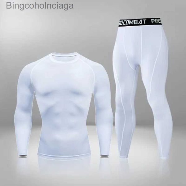 Sous-vêtements thermiques pour hommes Sous-vêtements thermiques d'hiver Hommes Chauds Première Couche Homme Undrewear Ensemble Compression Séchage Rapide Seconde Peau Long Johns Sport 2 EnsemblesL231011