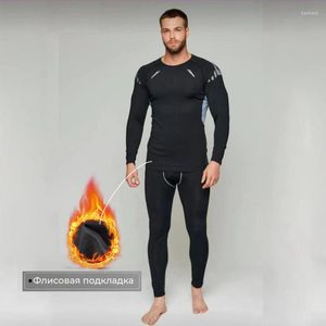 Sous-vêtement thermique homme hiver épais longs Johns hommes ensemble garder des hauts chauds Legging polaire Thermo Sport vêtements