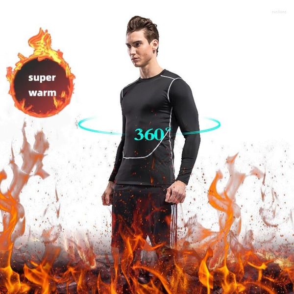 Sous-vêtement thermique pour hommes hiver chaud hommes vêtements vêtements de sport pour hommes costumes Compression Gym Fitness polaire seconde peau longs Johns