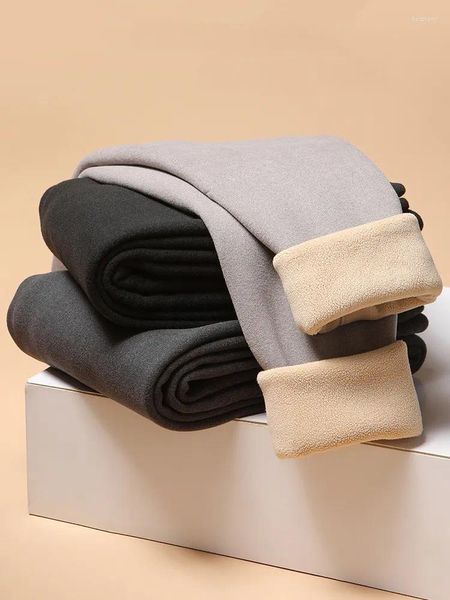 Ropa interior térmica para hombre, mallas cálidas de invierno para hombre, pantalones ajustados largos de lana polar, medias elásticas, pantalones masculinos