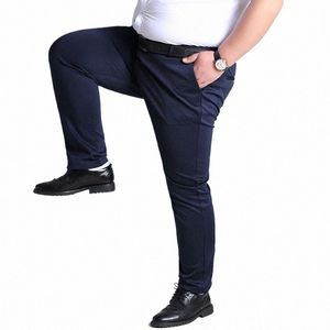Hommes épais gros pantalons formels grande taille Seluar Slack Lelaki élastique hommes Busin décontracté Lg pantalon pantalon flexible N2FT #