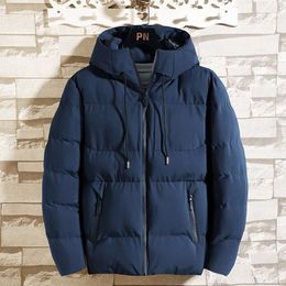 Abrigo cálido de algodón de marca de moda, versátil, informal, grueso, edición coreana, para hombre