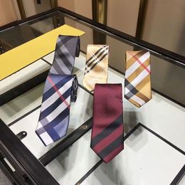 Corbata para hombre, pajarita de seda, corbata a cuadros, fiesta formal de boda de negocios con caja de marca