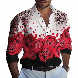 Chemise supérieure pour hommes totem floral drag star motif haute définition léger confortable doux manches lg décontracté nouveau 2024 nouveau style O5Ux #