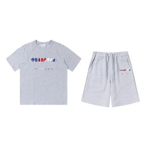 Survêtement pour hommes Designer luxe classique lettre arc-en-ciel couleur été t-shirt shorts deux pièces ensemble hommes femmes sport mode t-shirts à manches courtes pantalons de survêtement