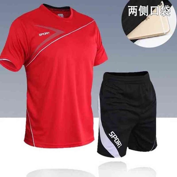 Chándal para hombres Gimnasio Fitness Traje deportivo Ropa Transpirable Camisa de bádminton Uniformes Mujeres / Hombres Ropa de tenis de mesa Pingpong Y1221