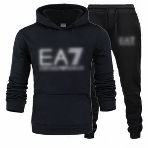 Survêtement de luxe pour hommes, ensemble 2 pièces, sweat-shirt à capuche et pantalon de survêtement décontracté, imprimé, costume de sport de Jogging, S-3XL