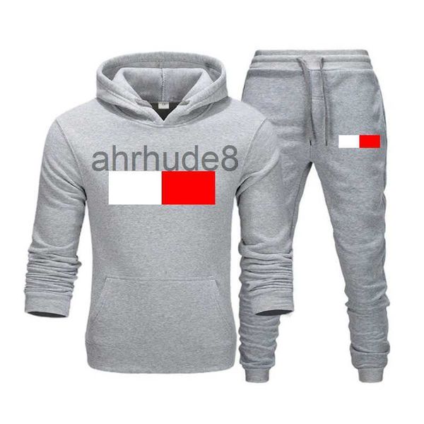 Survêtement pour hommes de luxe 2 pièces ensemble décontracté sweat à capuche pantalon de survêtement costume adolescents sport imprimé jogging S-3xl vêtements imprimés vêtements de sport marque 0L74