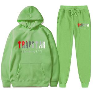 Sitio de pista para hombres Tpapstar estampado con capucha + pantalones deportivos traje deportivo jogger casual ropa deportiva 2 piezas sets de ropa de vellón macho