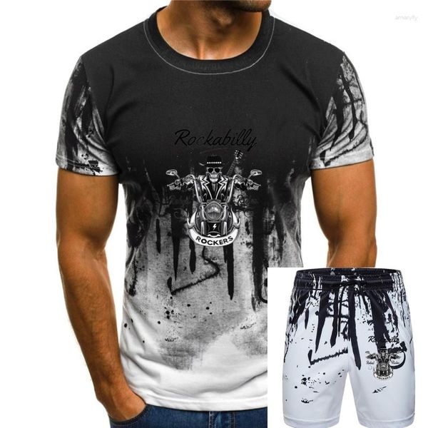 Survêtements pour hommes 1950S Rockabilly Skull Bikers Moto Vintage Top Qualité Été 2023 Mode Coton Tops Tees Skate T-shirts