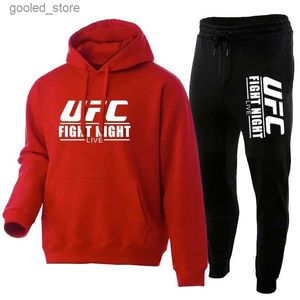 Trainingspakken voor heren 2020 Buitenlandse atletiek Handel modemerk MMA bedrukte hoodieset voor heren en dames Verdikte casual editie sweatshirt Q231025