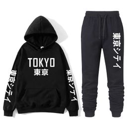 Tracksuits voor heren 2020 Nieuwe tops Rapo Harajuku Hoodies Tokyo City Printing Pullover Sweatshirt Hip Hop Streetwear Vetement Homme Men/Women Hoodie G221007