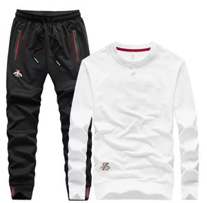 Trainingspakken Heren 2021 Herfst Geborduurde Mode Pant O-hals Lange Mouwen Casual Pak Trainingspak Mannen Spelen Twee Stuk Streetwear Kleding Zweet