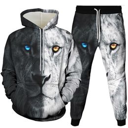 Tracksuits voor heren 2022 3D Gedrukte Timberwolves Hip-Hop Hoodie Pak Men's Casual Sweatshirt Heatpants Sportswear Fashion