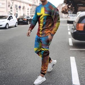 Tracksuits voor heren 2022 Autumn outfit Streetwear Mens Fashion Gedrukte Hoodie en Pant Suits Men Casual Jogging Two Pally Sets