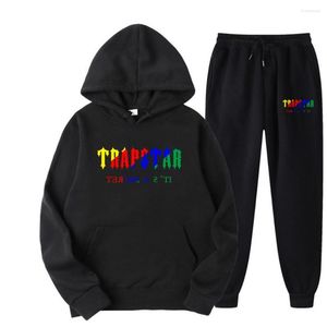 Survêtements pour hommes 2023 marque imprimé vêtements de sport hommes 14 couleurs chaud deux pièces ensemble sweat à capuche ample sweat pantalon Jogging