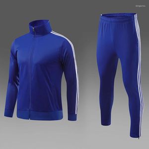 Tracksuits voor heren 2022 Aangepast uw eigen logo tracksuit winterwarm -up training jas voetbal en broek set