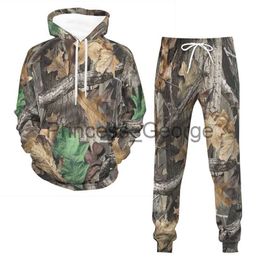 Heren Trainingspakken 2022 Hot Koop Boom Camouflage 3D Gedrukt Outfits Herfst Mannen Vrouwen Dagelijks Casual Mode Trainingspak Persoonlijkheid HoodiePantsSuit x0627