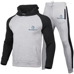 Survêtements pour hommes 2022 Munsing Wear imprimé automne et hiver veste à capuche hommes sport pull décontracté costume manches longues pantalon