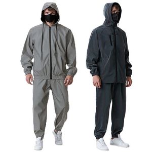 Survêtements pour hommes 2022 Nouveaux hommes réfléchissants Hip Hop Dance Fluorescent Casual Harajuku Night Sports Jacket Suit S-3XL L221027