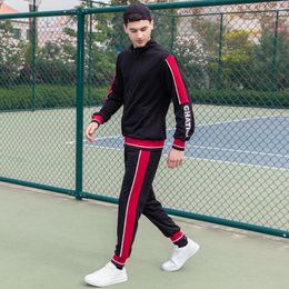 Tracksuits voor heren 2022 Sportpak Spring en Autumn Contrast Color Zipper Cardigan Matching Sweater Sweater Sweater Set Set Mens Joggers