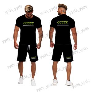 Trainingspakken voor heren 2022 Top Shorts 2 stuks sets Zomer Kleurrijke strandpakken Heren Trend Casual T-shirts Strandshorts Sportsets Mannelijke kleding Broeken T240124