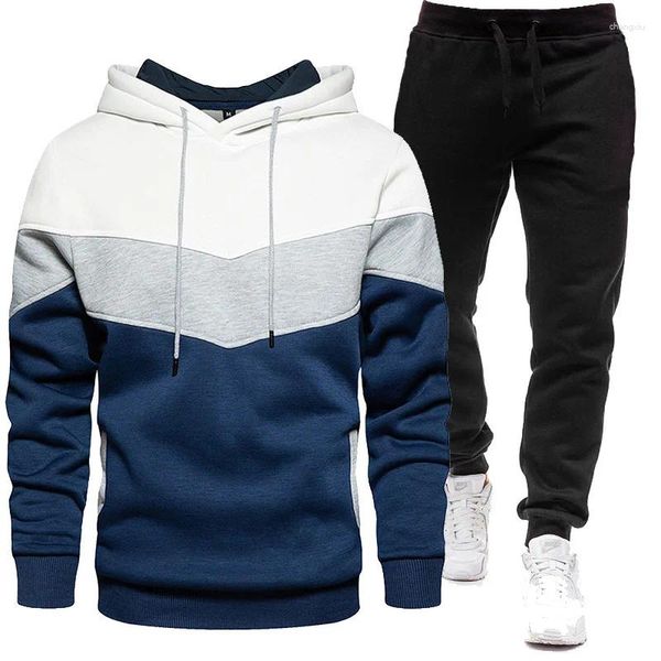 Chándales para hombre, conjuntos de Otoño Invierno 2023, sudadera con capucha y cremallera, pantalones, chándal informal, ropa deportiva masculina, ropa de marca, traje para el sudor